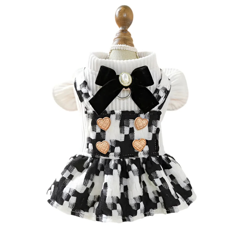 Stylish Black and White Dog Dress